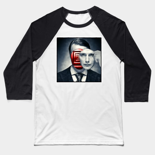 Hannibal Lecter's Person Suit Revealing Memory Palace Baseball T-Shirt by OrionLodubyal